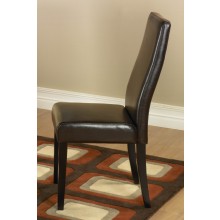 Brown Leather Side Chair…2 Pack