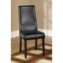 Black Leather Side Chair….2 Pack